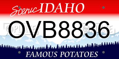 OVB8836 Idaho License Plate