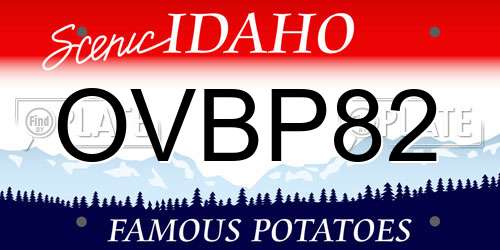 OVBP82 Idaho License Plate