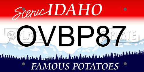 OVBP87 Idaho License Plate