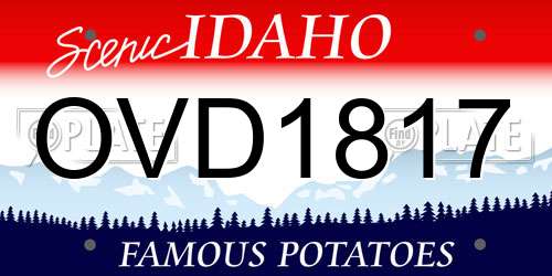 OVD1817 Idaho License Plate