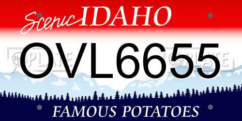 OVL6655 Idaho License Plate