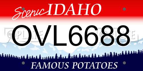 OVL6688 Idaho License Plate