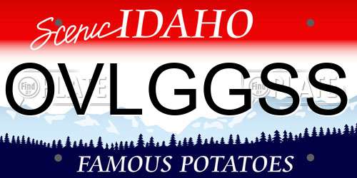 OVLGGSS Idaho License Plate