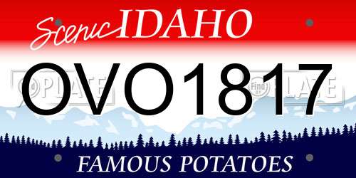 OVO1817 Idaho License Plate