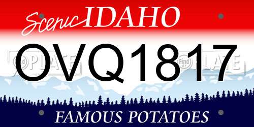 OVQ1817 Idaho License Plate