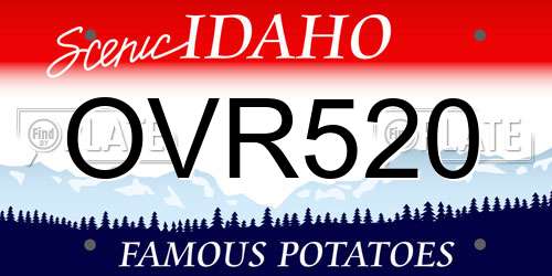 OVR520 Idaho License Plate