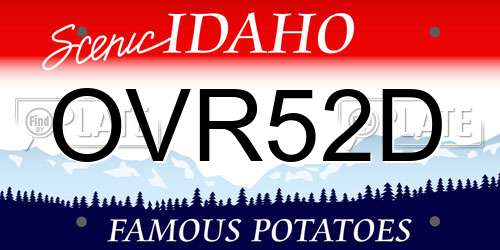 OVR52D Idaho License Plate