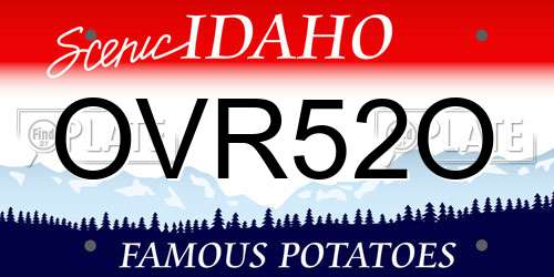 OVR52O Idaho License Plate