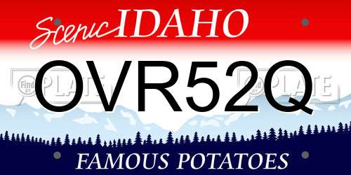 OVR52Q Idaho License Plate