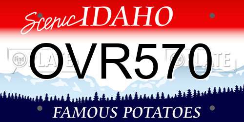 OVR570 Idaho License Plate