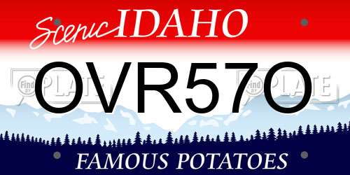 OVR57O Idaho License Plate