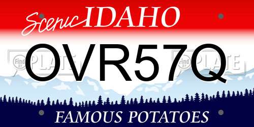 OVR57Q Idaho License Plate
