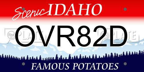 OVR82D Idaho License Plate