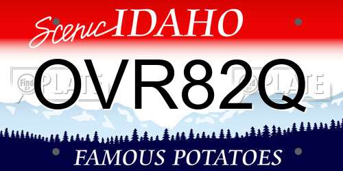 OVR82Q Idaho License Plate
