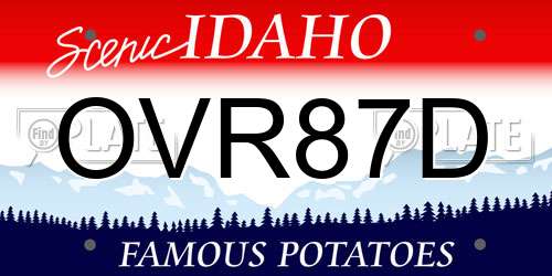 OVR87D Idaho License Plate
