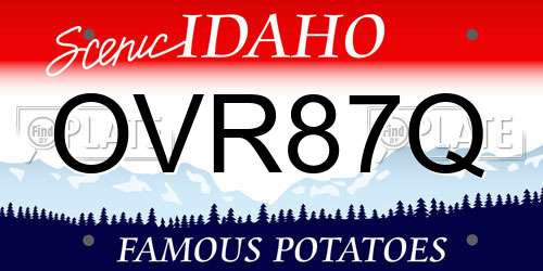 OVR87Q Idaho License Plate