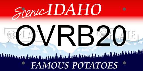 OVRB20 Idaho License Plate