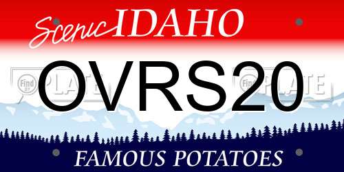 OVRS20 Idaho License Plate