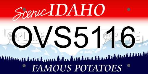OVS5116 Idaho License Plate