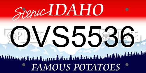 OVS5536 Idaho License Plate