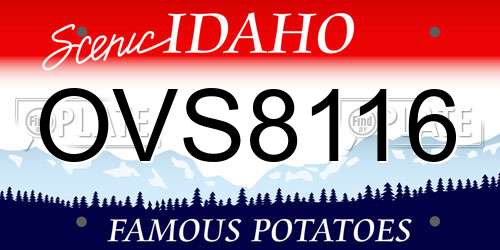 OVS8116 Idaho License Plate