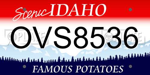 OVS8536 Idaho License Plate