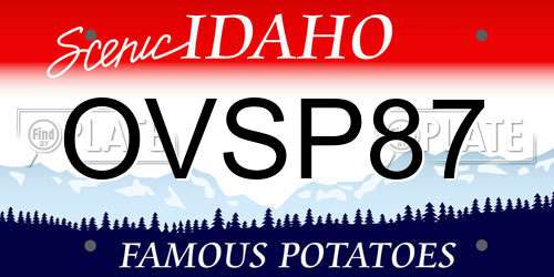 OVSP87 Idaho License Plate