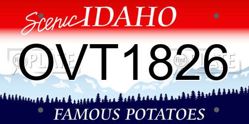 OVT1826 Idaho License Plate
