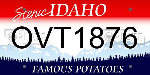 OVT1876 Idaho License Plate