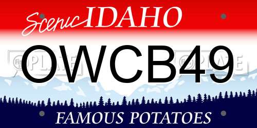 OWCB49 Idaho License Plate