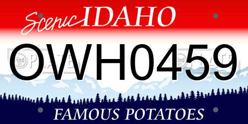 OWH0459 Idaho License Plate