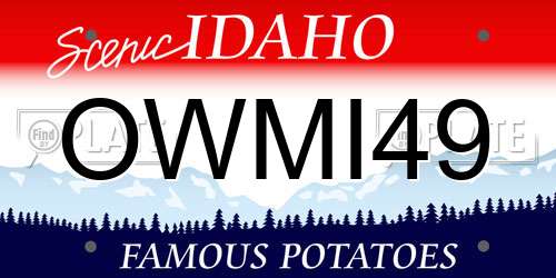 OWMI49 Idaho License Plate