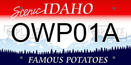 OWP01A Idaho License Plate