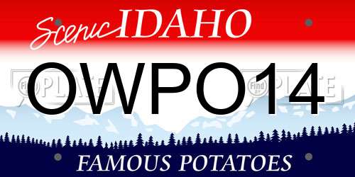 OWPO14 Idaho License Plate