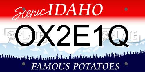 OX2E1Q Idaho License Plate