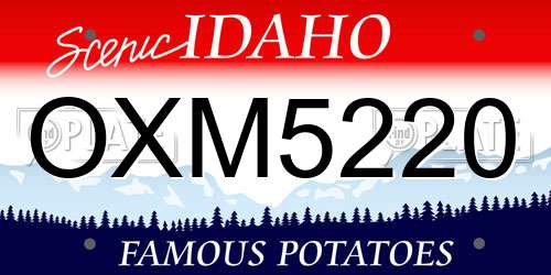 OXM5220 Idaho License Plate