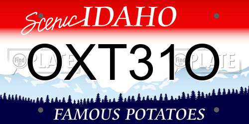 OXT31O Idaho License Plate