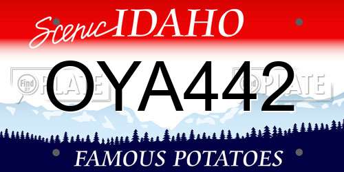OYA442 Idaho License Plate
