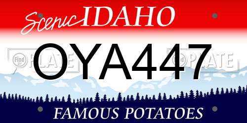 OYA447 Idaho License Plate