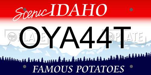 OYA44T Idaho License Plate
