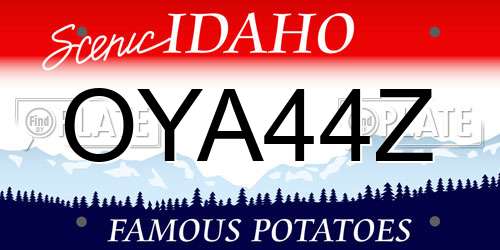OYA44Z Idaho License Plate