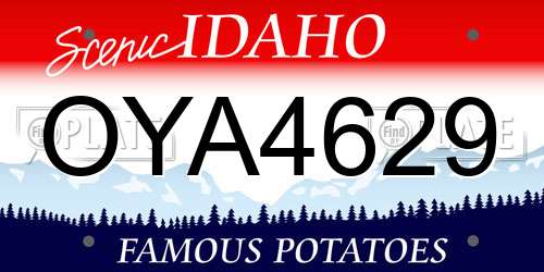 OYA4629 Idaho License Plate