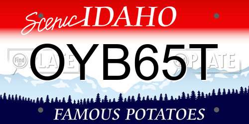 OYB65T Idaho License Plate