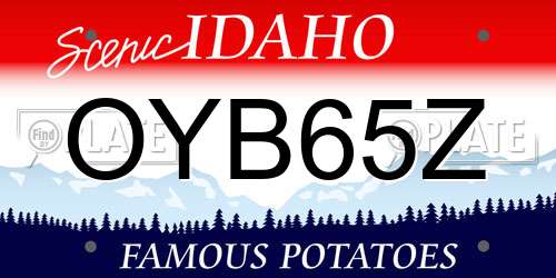 OYB65Z Idaho License Plate