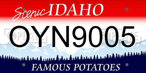 OYN9005 Idaho License Plate