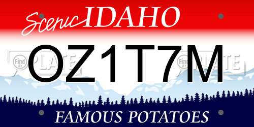 OZ1T7M Idaho License Plate