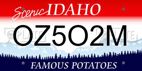 OZ5O2M Idaho License Plate