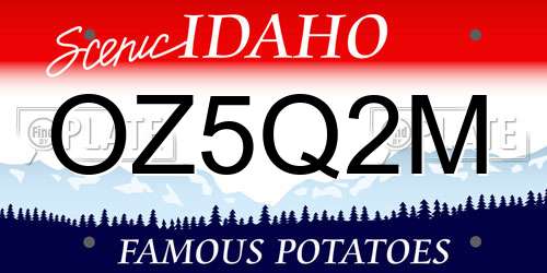 OZ5Q2M Idaho License Plate