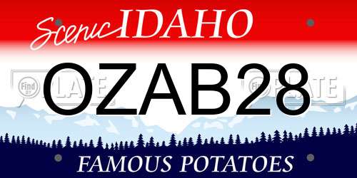 OZAB28 Idaho License Plate