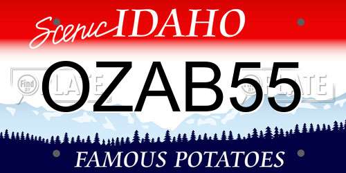OZAB55 Idaho License Plate